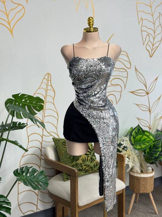 Silver Siren Sequin Top