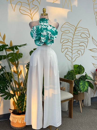 White Flow Palazzo Pants