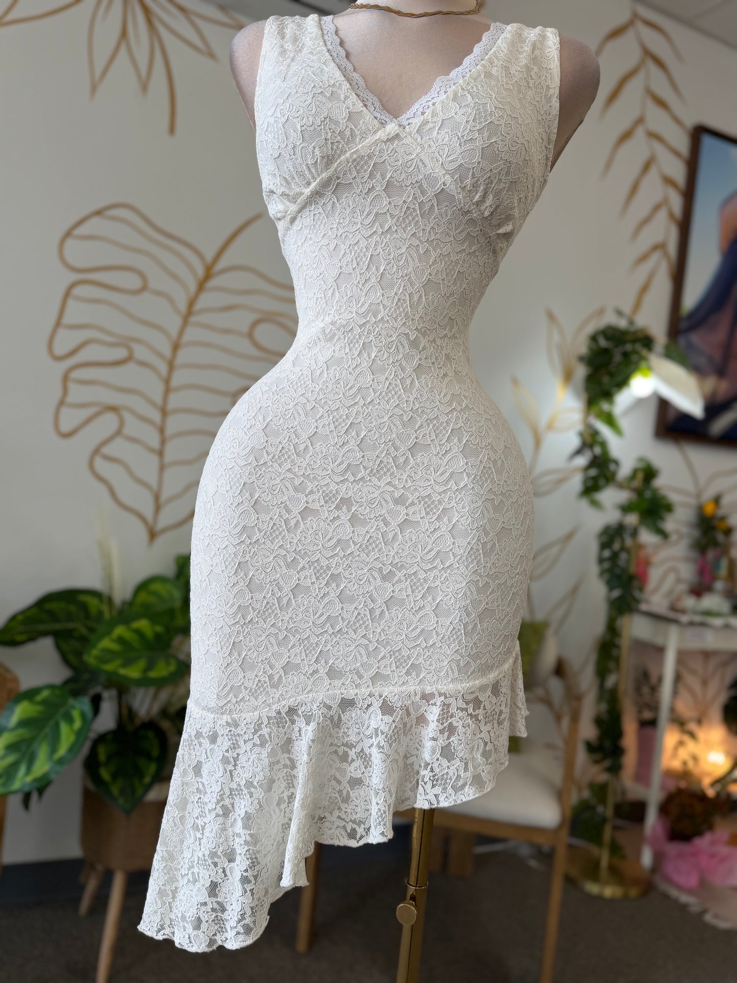 Angel Touch Lace Ivory Dress