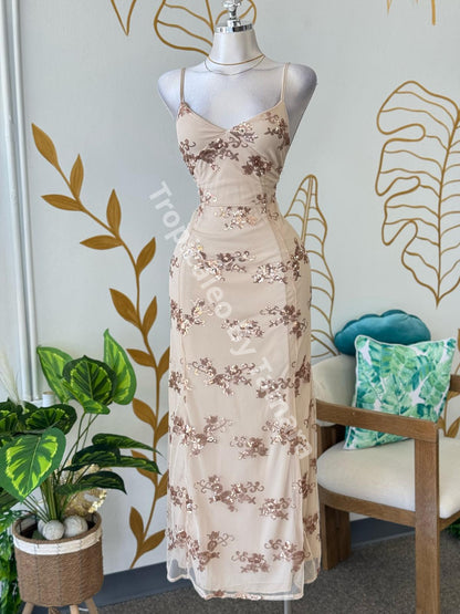 Glimmer Mesh Gown