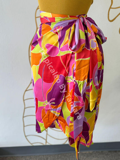 Tropical Paradise Wrap Around Skirt (Falda) Large