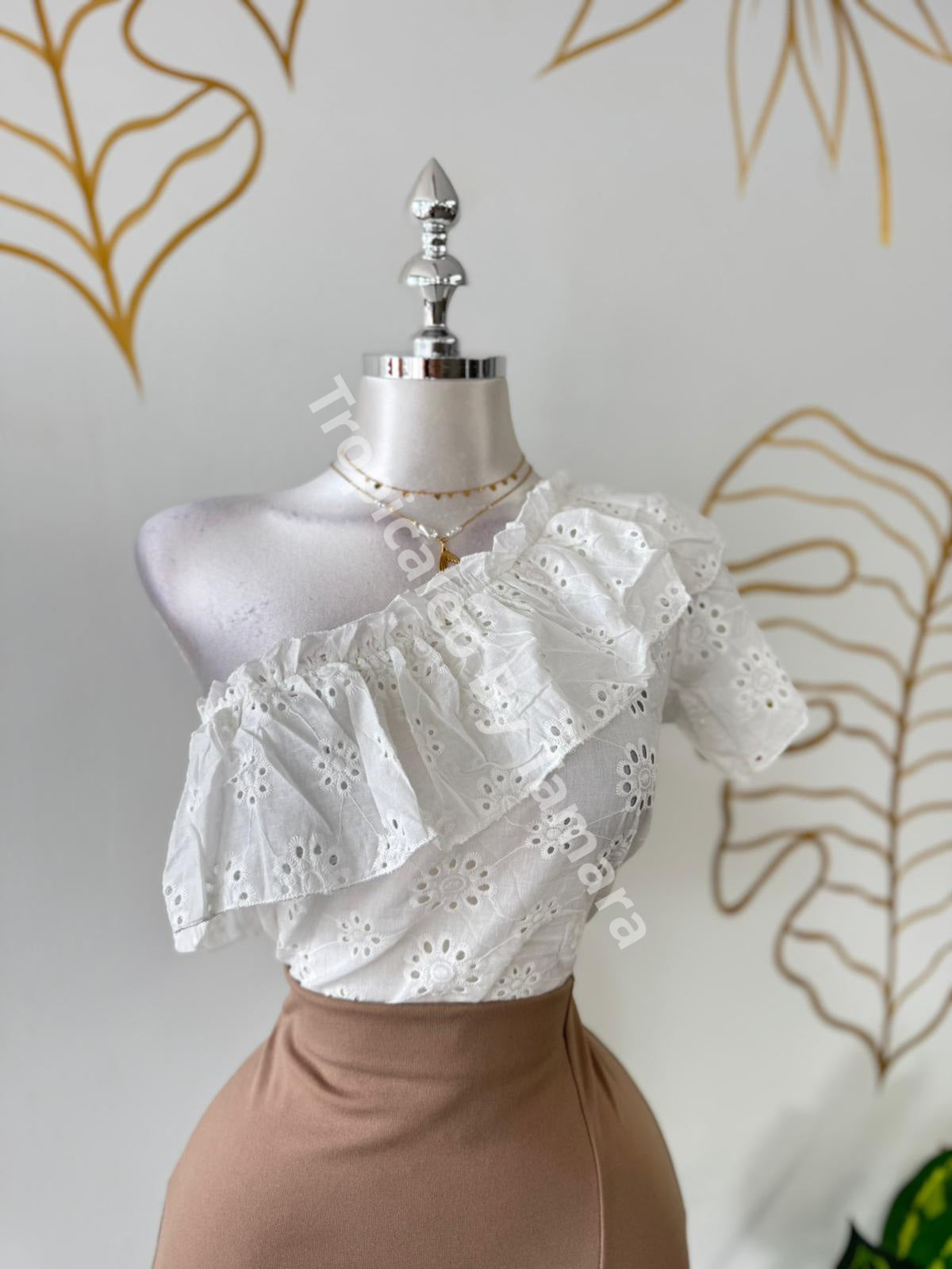 Nude Slit Pencil Skirt