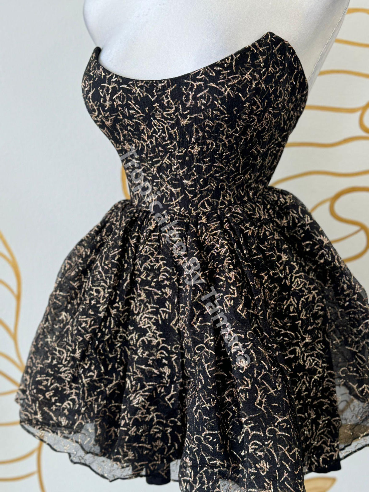 Golden Black Sparkle Dress