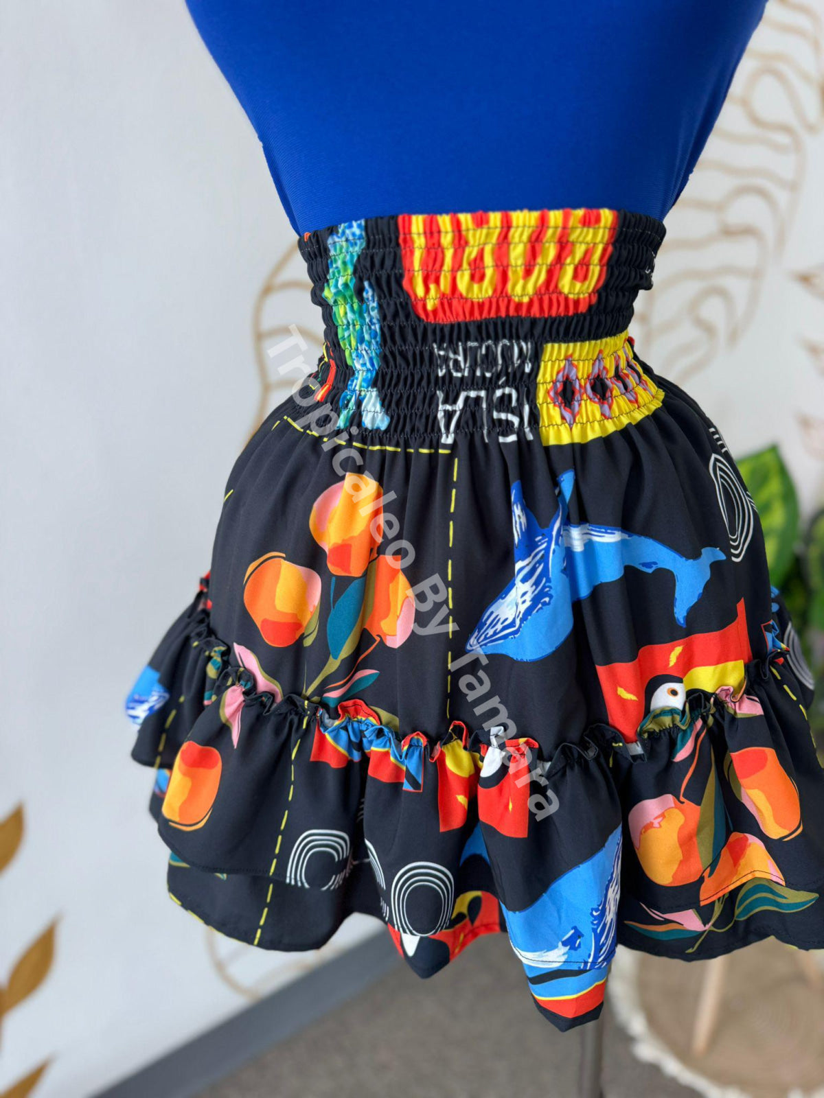Island Details Black Skirt (Falda)
