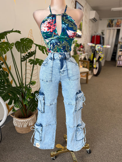 Light Wash Cargo Jean