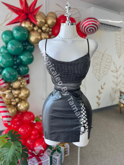 Sleek Leather Skirt (Falda)