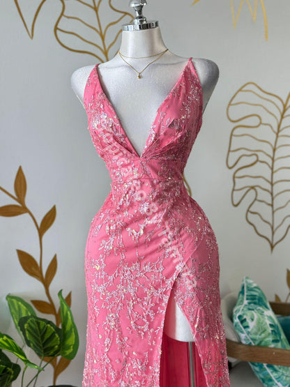 Rosé Dream Sequin Dress