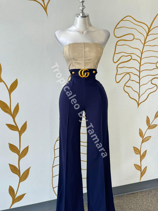 High-Waisted Bell Palazzo Pants