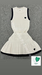 Preppy Heart Two-Piece Set (Disponibles 4 Colores) Medium / Crema Hueso Detalles Negros