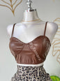 Brown Leather Top