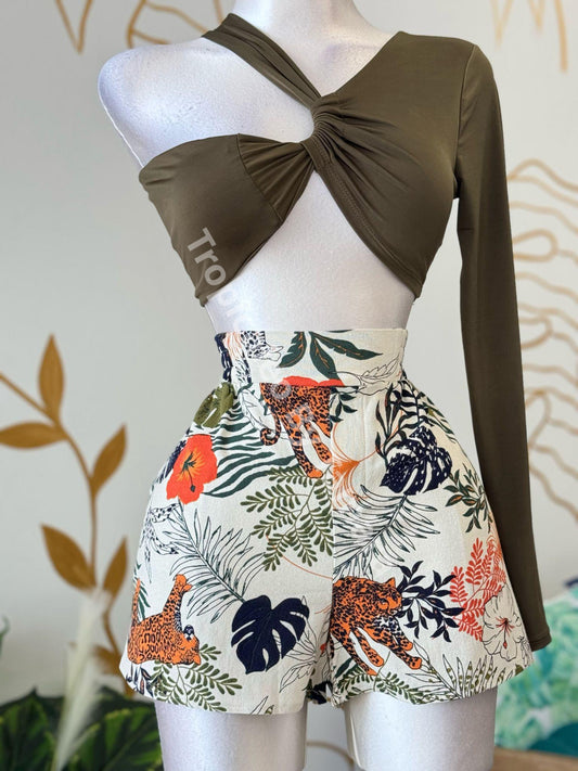 Twisted One-Sleeve Top