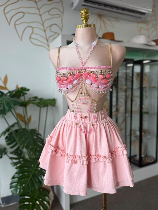 Blush Ruffle Skort