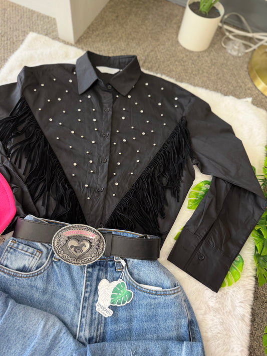 Western Fringe Stud Shirt