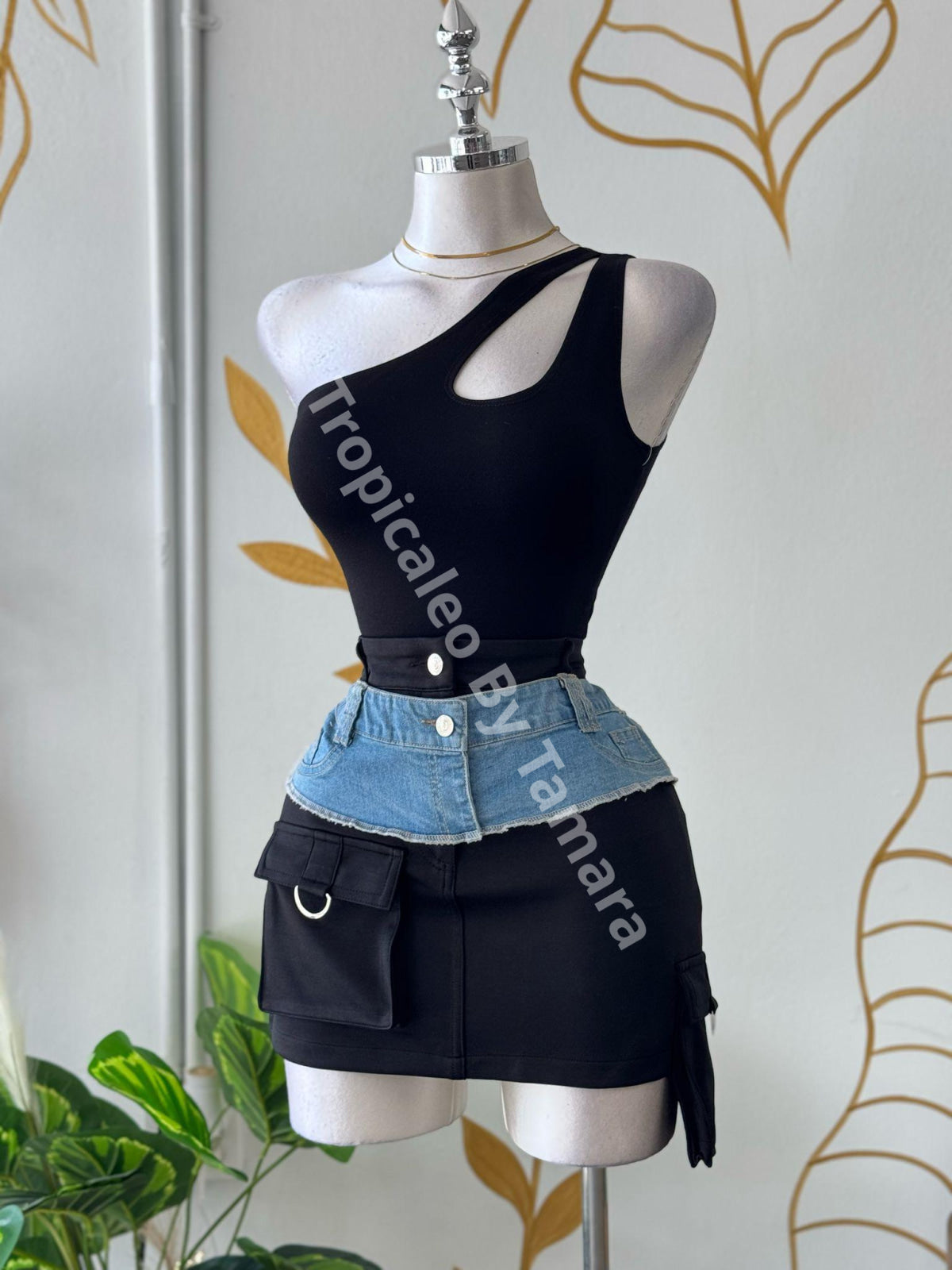 DenimFusion Skirt