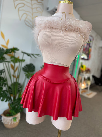 Leather red Skort ❤️‼️