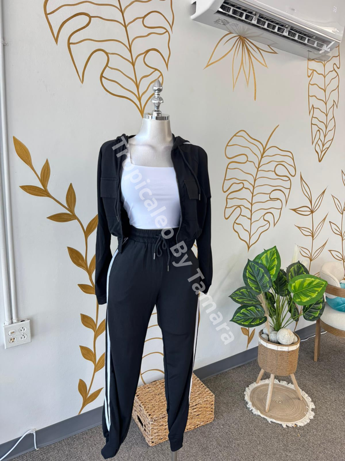 Stripes Jacket And Pants Set