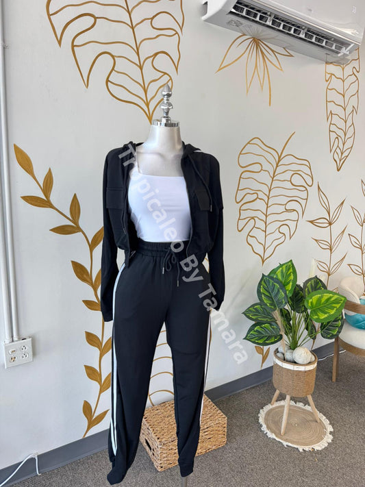Stripes Jacket And Pants Set