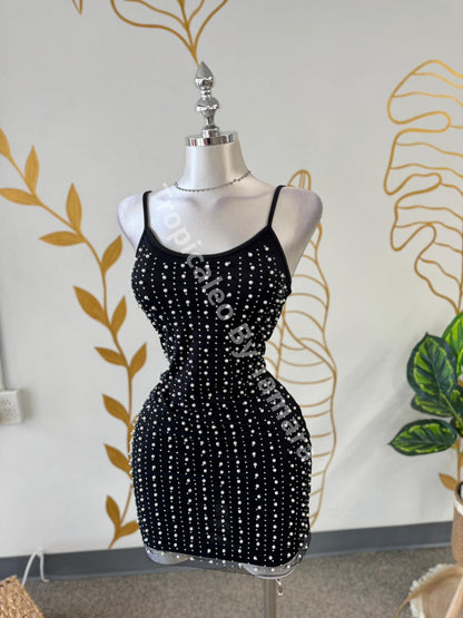 Pearl Mesh Inside Lining Dress