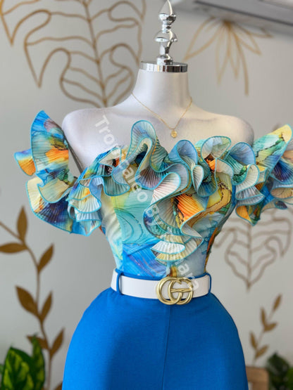 Azure Palazzo Pants