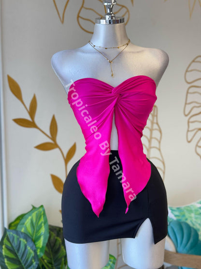 Fuchsia Twist Top