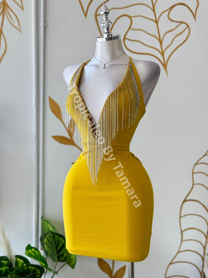 SunGlow Glamour Mini Dress