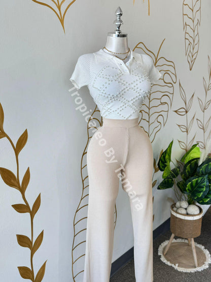 Pearl Polo Top