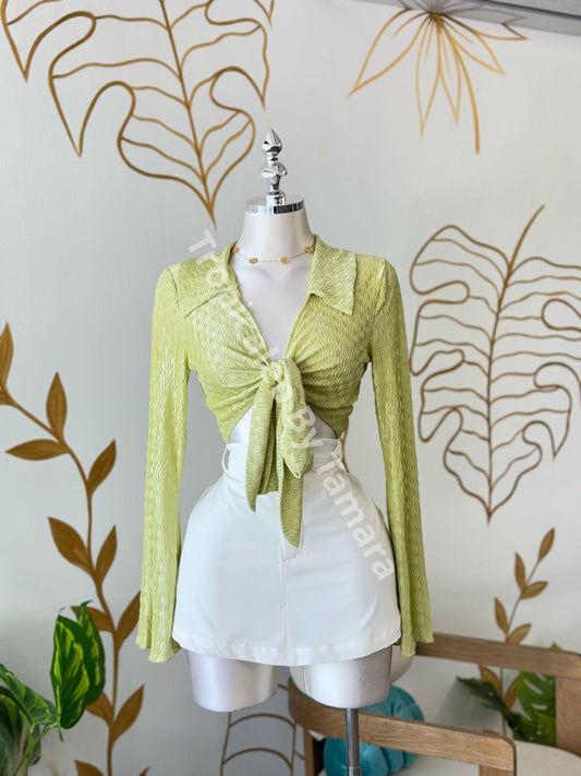 Lime Twist Long Sleeve Top