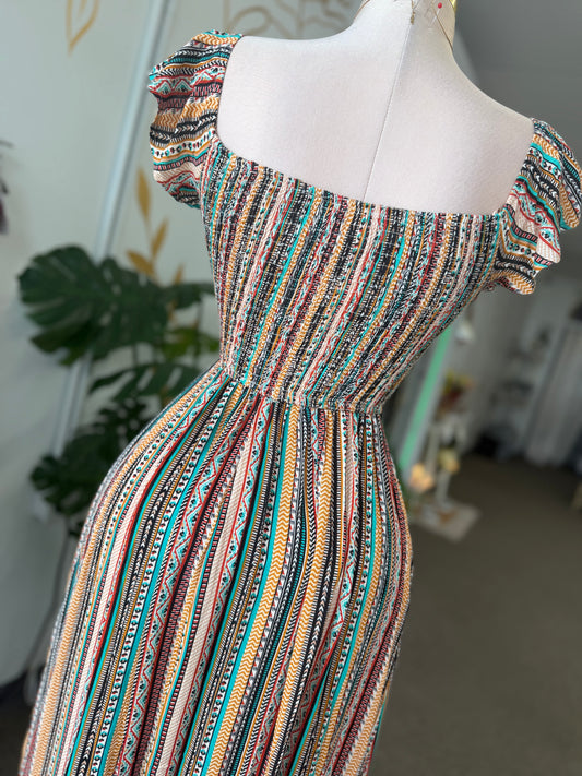 Boho Sunset Maxi Dress 🤎✨