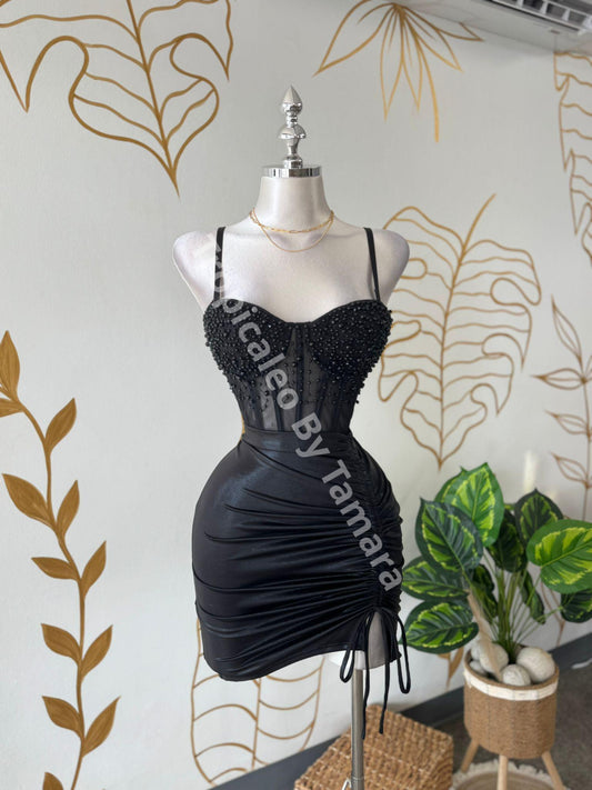 Pearl Dream Black Corset