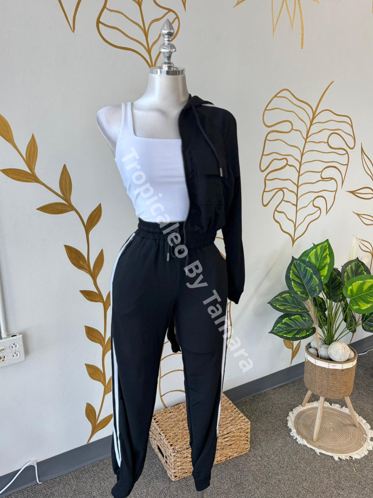 Stripes Jacket And Pants Set