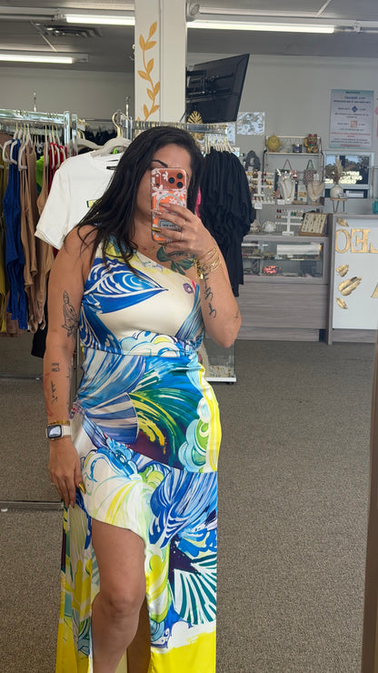 Ocean Breeze Abstract Dress 👗 🌊