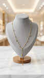 Collar Lariat Dorado con Bolitas – Cadena Fina Ajustable