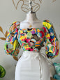 Rainbow Tie-Back Blouse