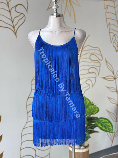 Blue Fringe Dress