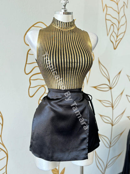 Satin Wrap Skort
