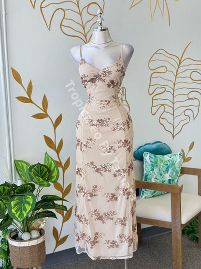 Glimmer Mesh Gown