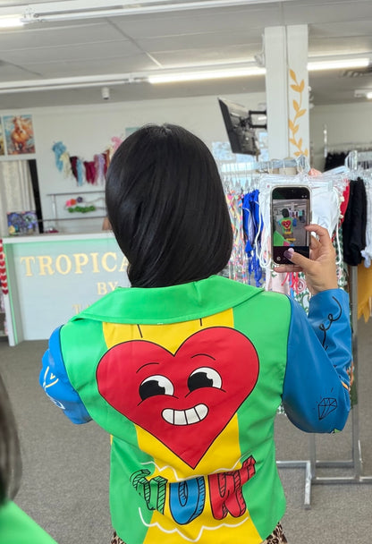 🌈✨ Jacket Pop Art “Hello Vibes” ✨🌈