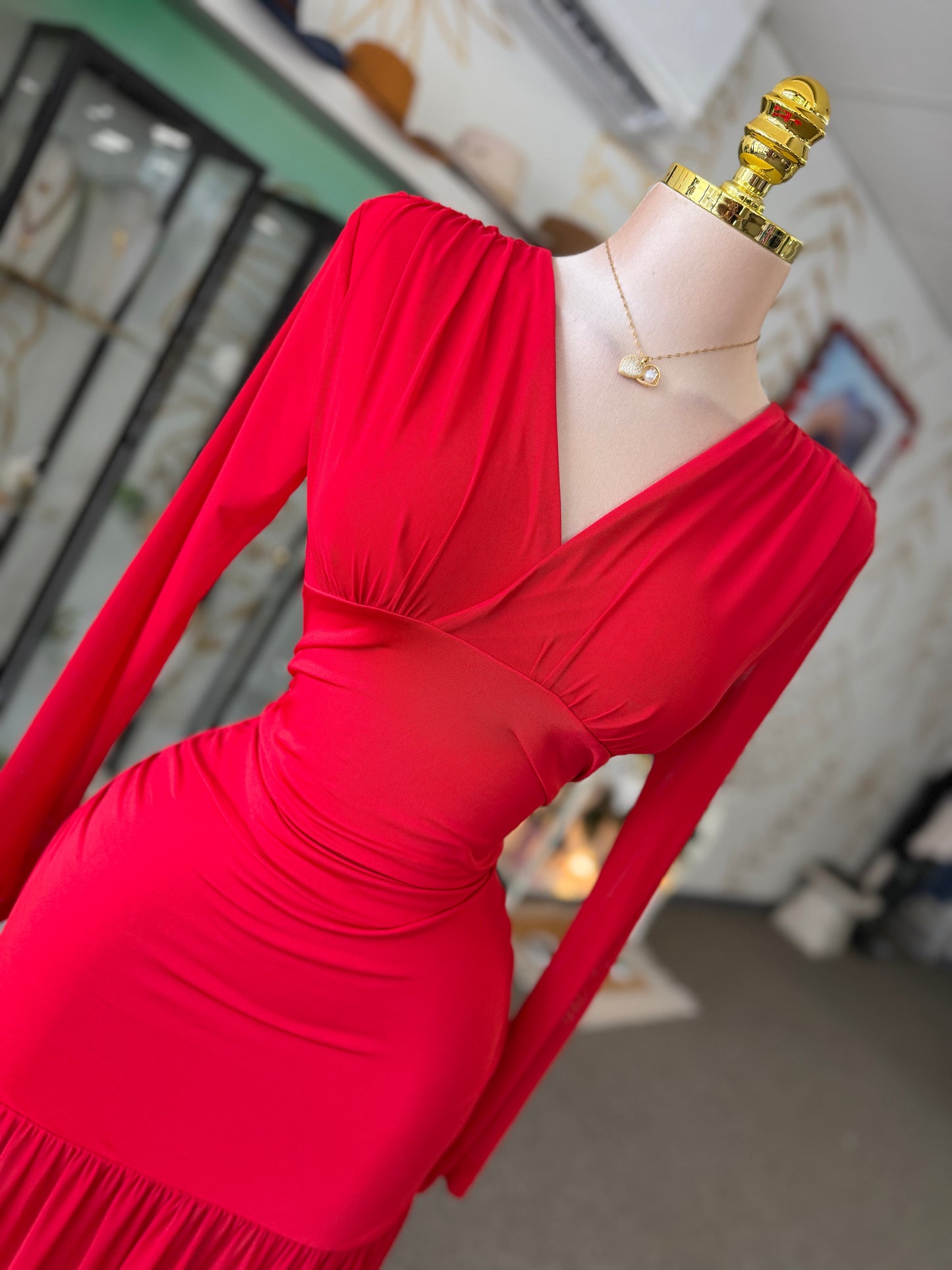Red Muse Midi Dress