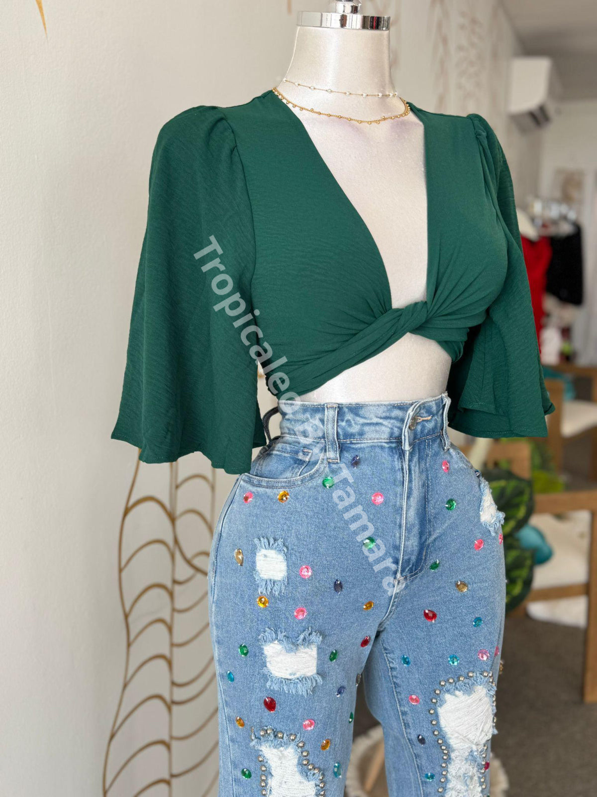 Forest Twist Top