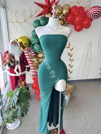 Enchant Sparkling Dress Medium / Verde