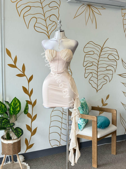 Light Champagne Dream Mini Dress