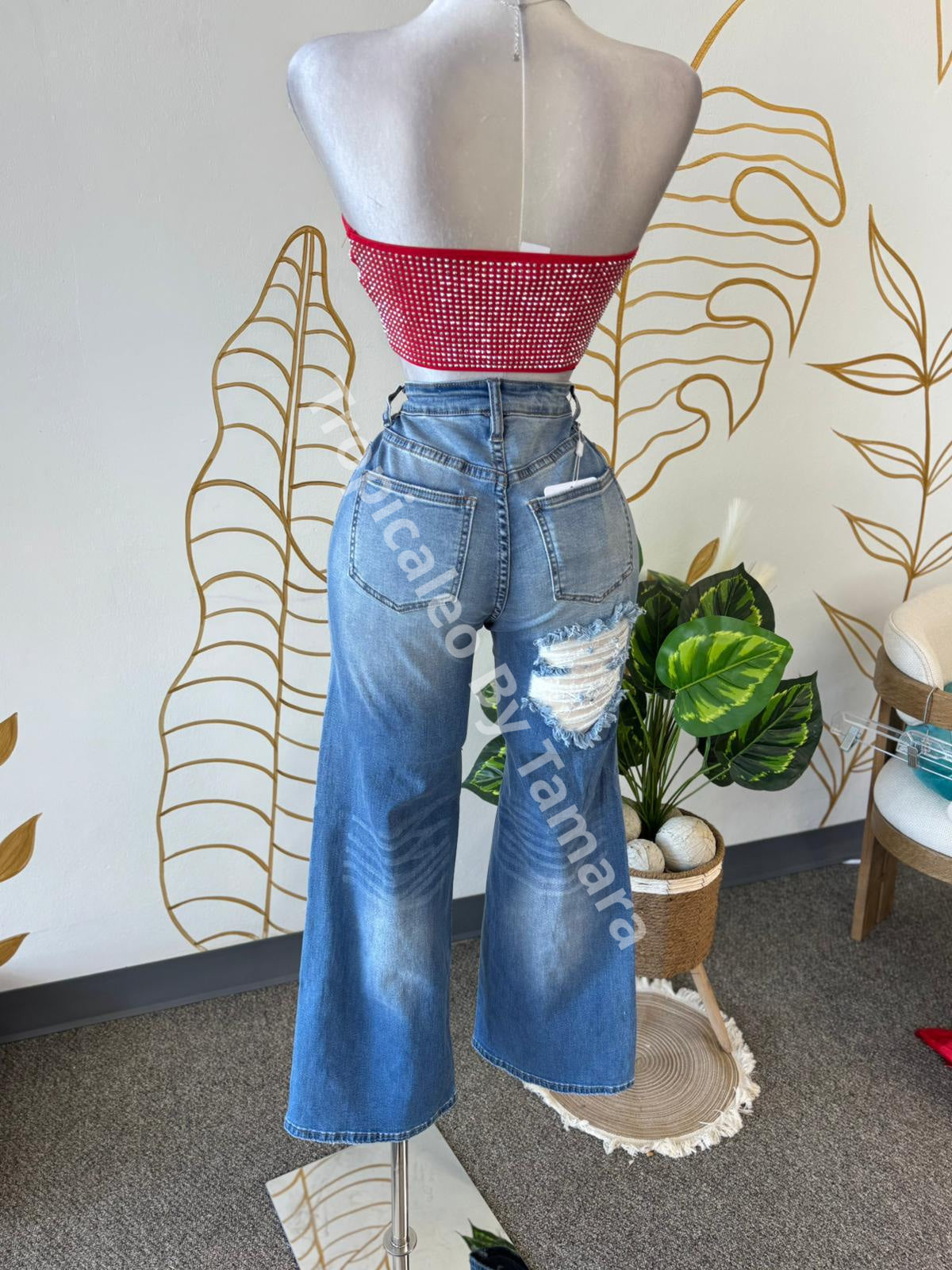 Red Crystal Glam Top