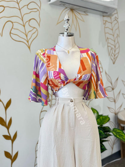 Rainbow Twist Crop Top