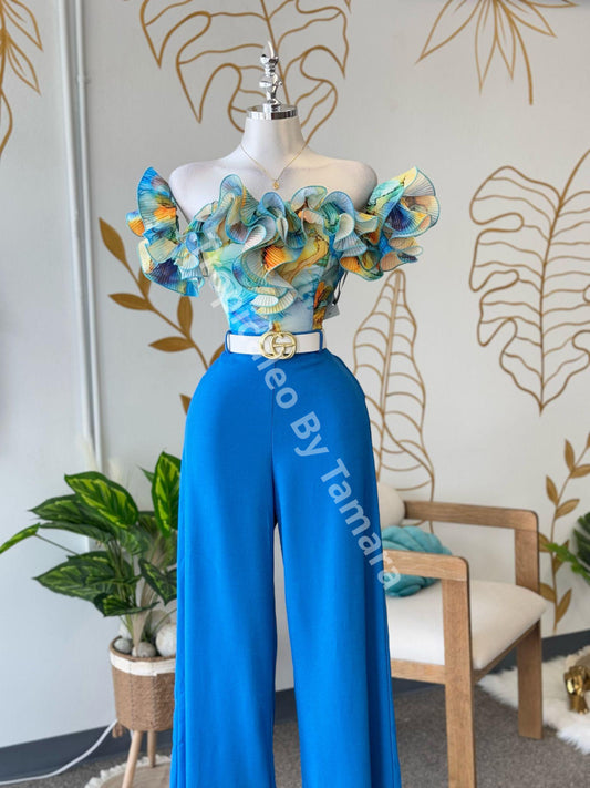 Azure Palazzo Pants