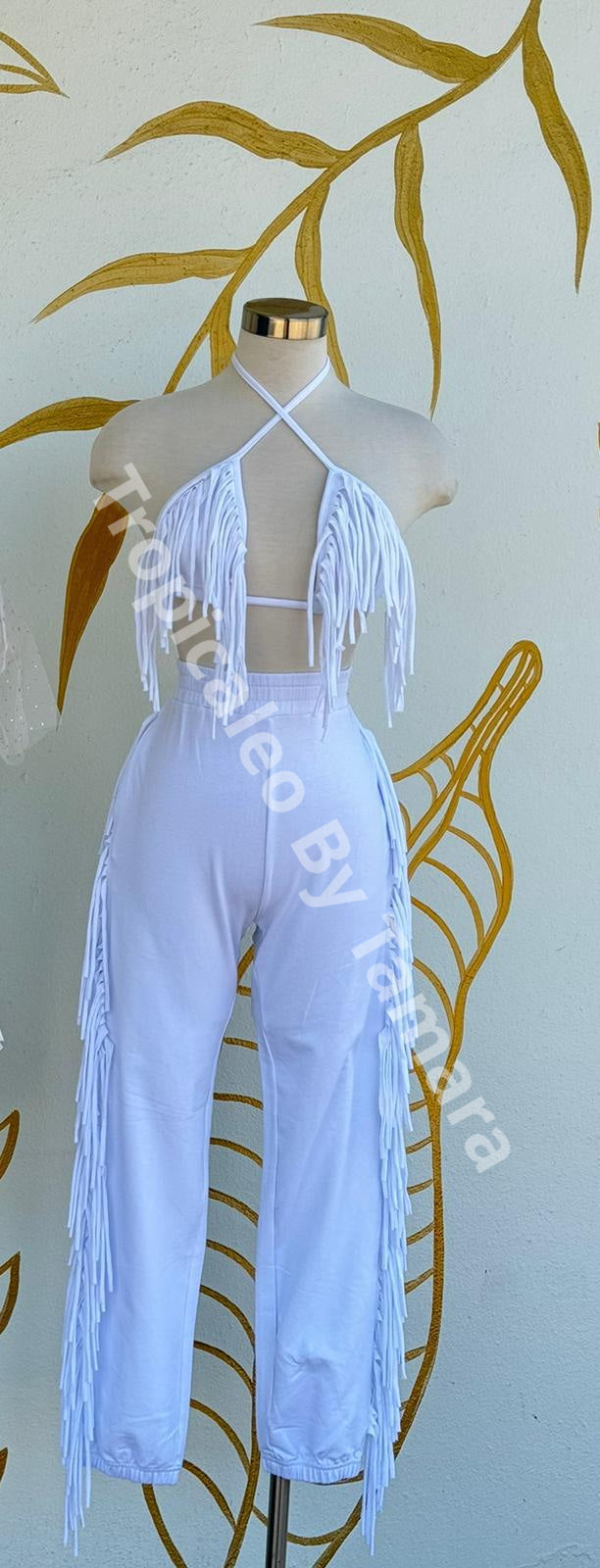 White Dreamcatcher Fringe Set