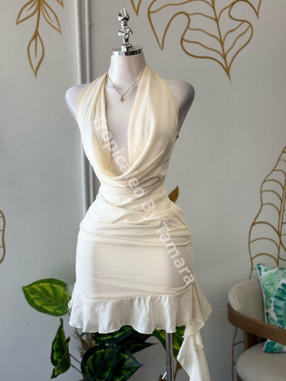 Ariella Backless Halter Dress