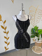 Pearl Mesh Inside Lining Dress Small / Negro