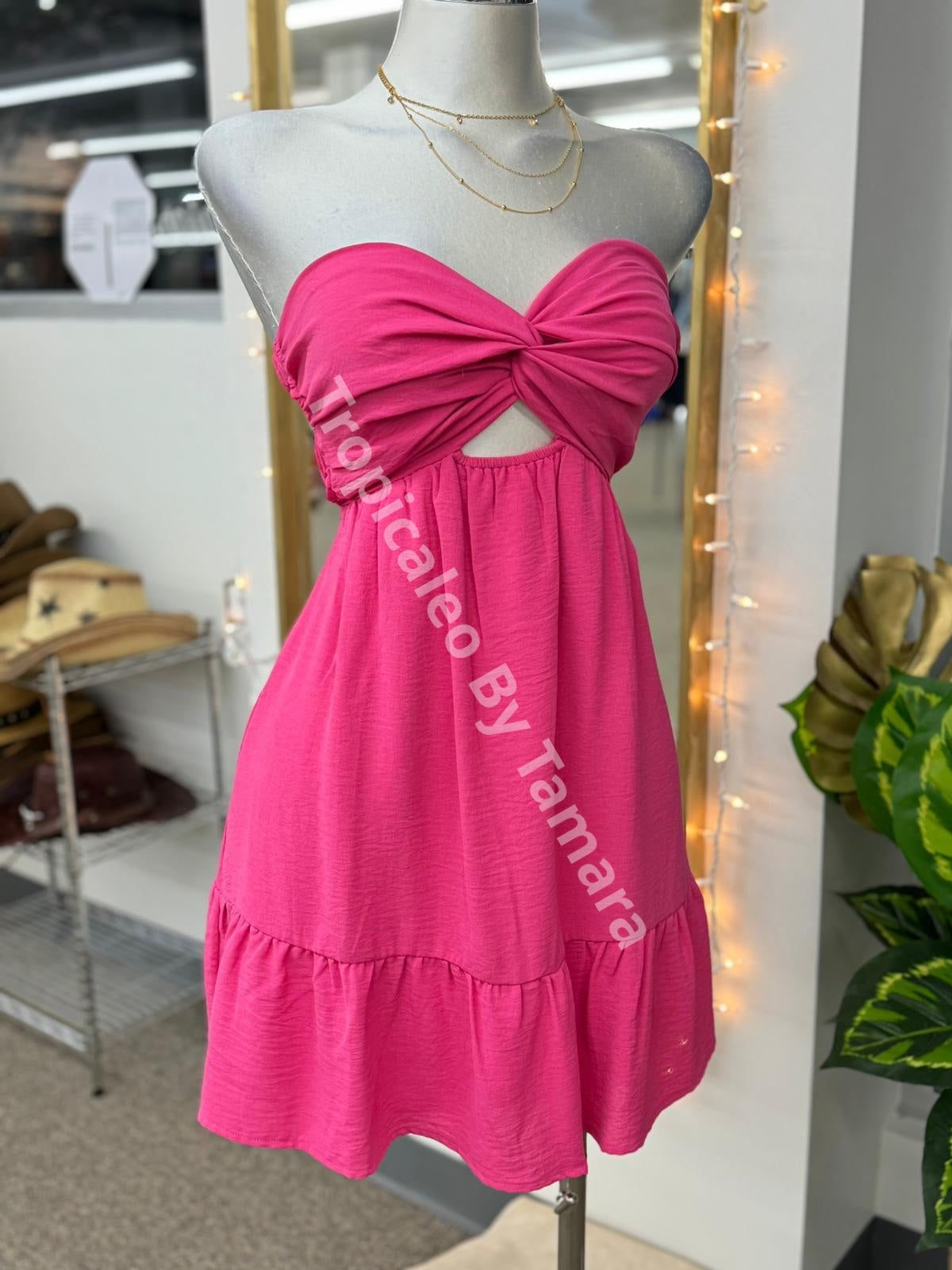 Sweet Twist Dress (2 Colores Disponibles) Medium / Rosa