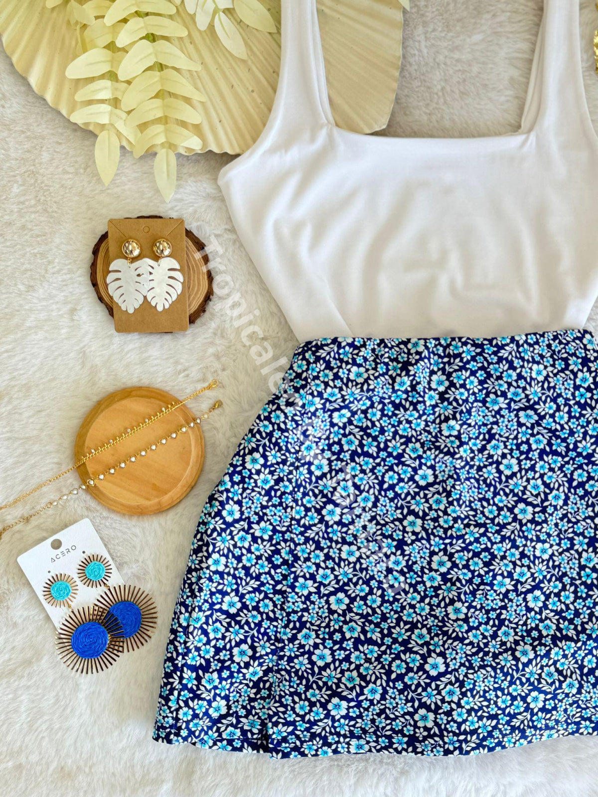 White Cropped Tank Top
