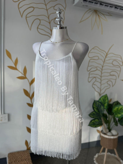 Shimmy White Glam Dress
